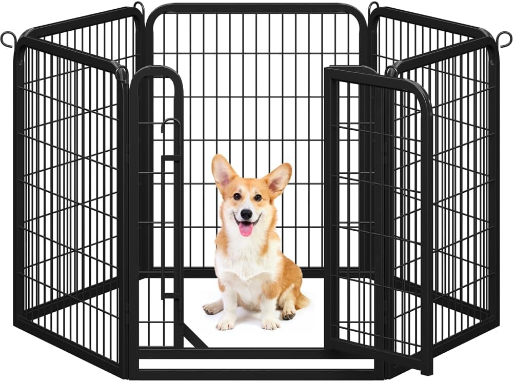Yaheetech: Parque de 6 Paneles para Perros y Mascotas (80 cm)