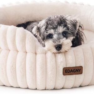 EDAGNY Cama Redonda Calmante: Diseño Elegante y Ultra Suave (Talla M)