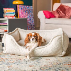 4L Textil Leo Premium: Cama Ortopédica de Bouclé con Viscoelástica (60x40 cm)