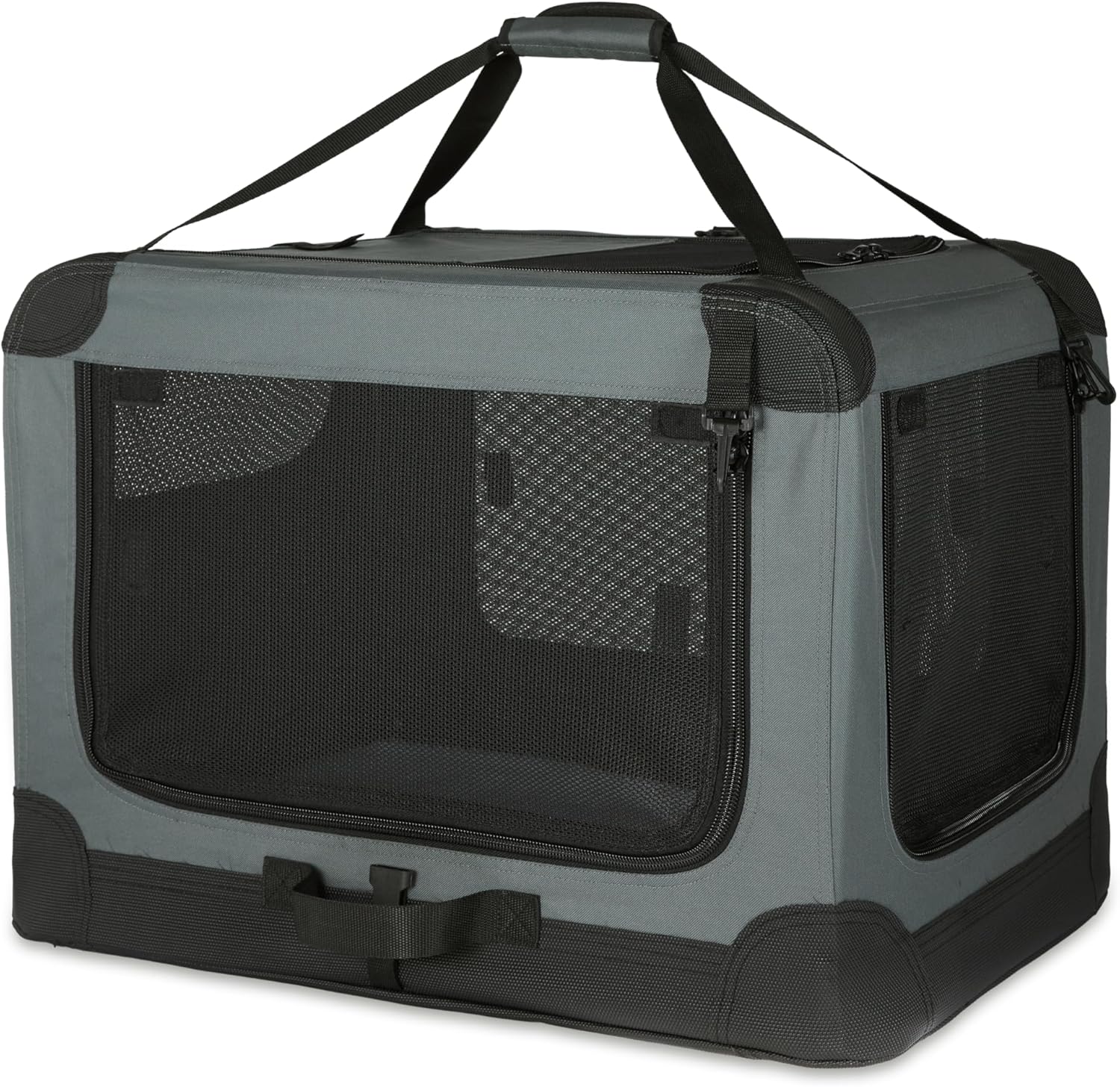 Transportín Plegable Amazon Basics de 4 Puertas para Mascotas